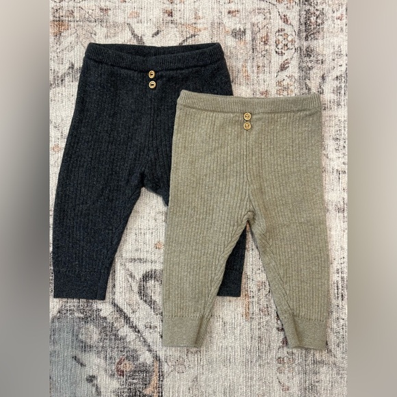 ZARA Button Ribbed Leggings - Picture 3 of 3